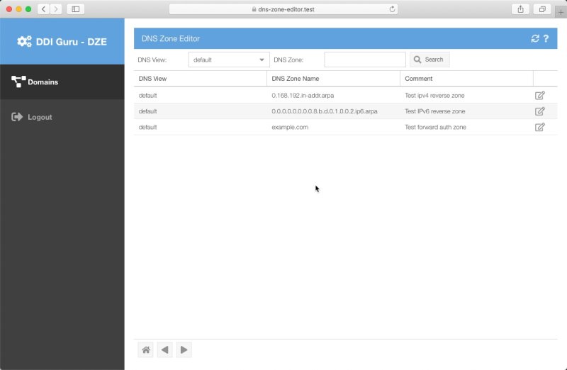 DNS Zone Editor - Zone View