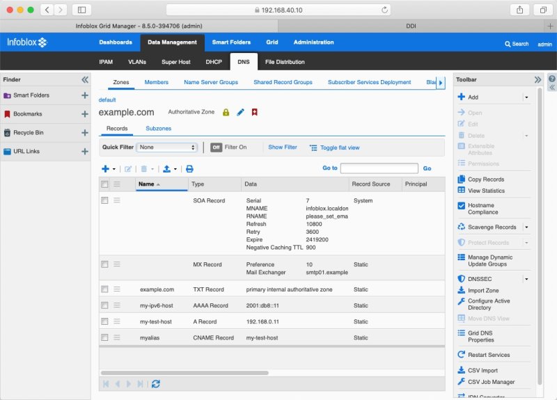 DNS Zone Editor - Infoblox Synced